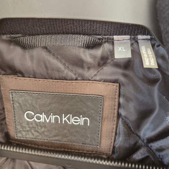 Calvin Klein Mens Classic Zip-Front Ripstop Bomber Jacket Tech XL Dark Tan - Picture 5 of 15